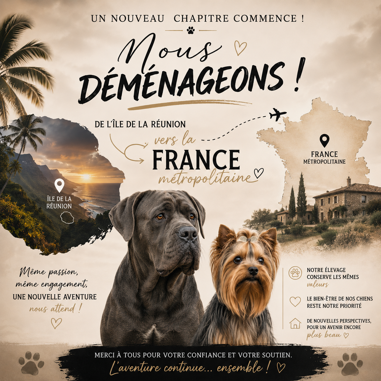 Nous déménageons